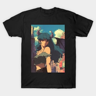 90s Demoness Anime Girl T-Shirt